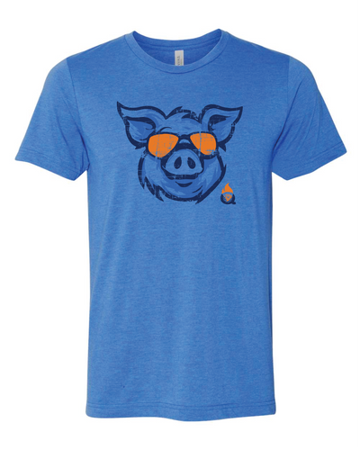 Denver Sunglasses Pig - T-Shirt - Heather True Royal