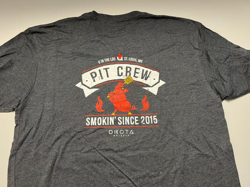 Q in the Lou 'Pit Crew' - T-Shirt - Heather Grey