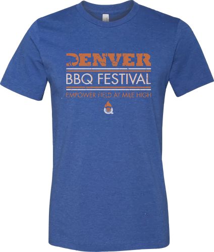 Denver BBQ Fest Mile High - T-Shirt - Vintage Royal