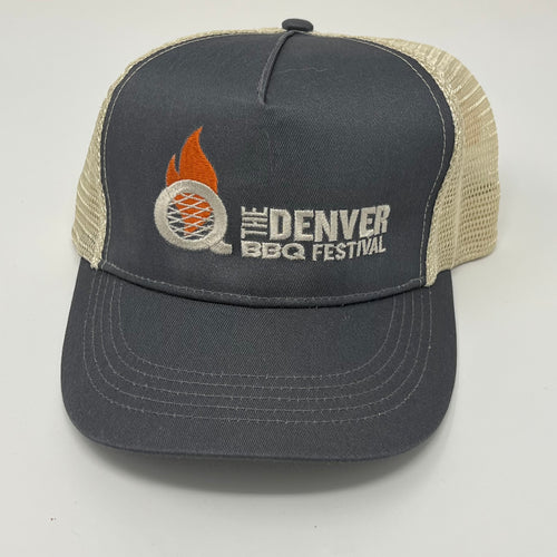 Denver BBQ Festival Trucker Hat - Sky Blue Navy