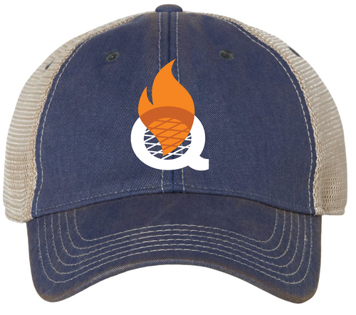 The BBQ Fest 'Q' Trucker Hat - Royal/Khaki